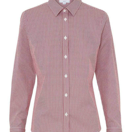 NNT Womens Avignon Gingham Business Shirts Long Sleeve Check Formal Shirt CATUKS-KarWorkwear