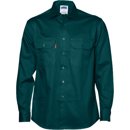 DNC Workwear Mens Cotton Drill Work Shirt Long Sleeve Comfortable  3202-KarWorkwear