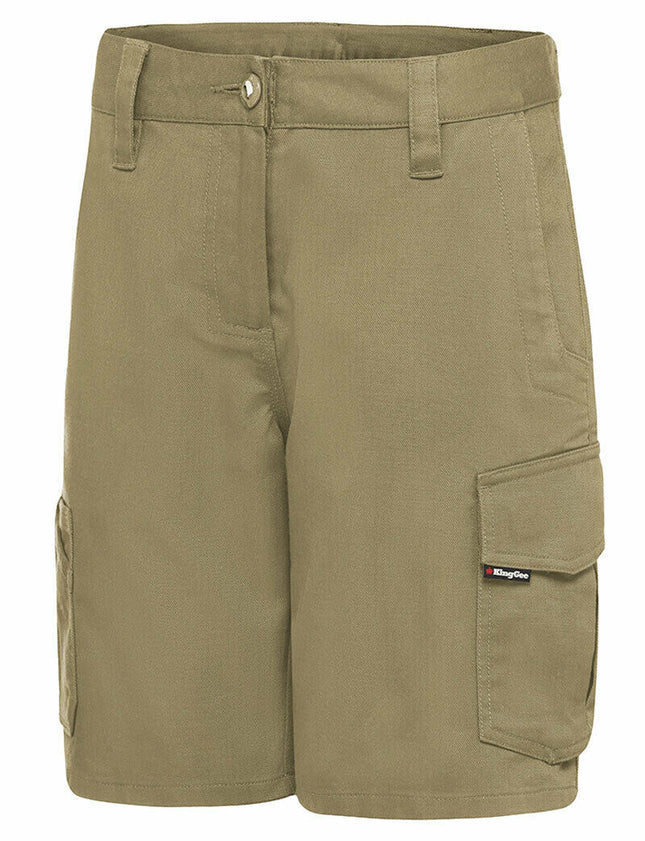 KingGee Womens WorkCool Shorts Durable Reinforced Ripstop Fabric Workwear K47000-KarWorkwear