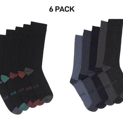 Bonds Mens Bamboo Crew Socks Fine Seams Comfy Toes & Ankle Support 6 Pack SZFQ5W-KarWorkwear