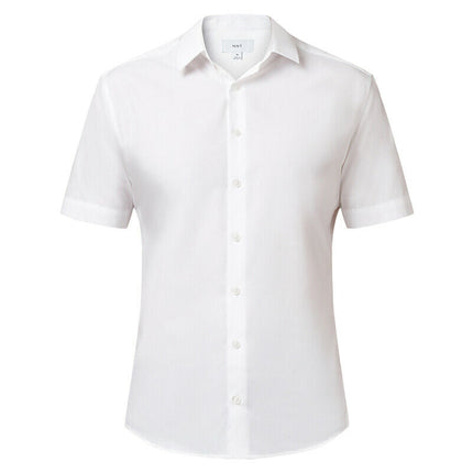 NNT Mens Business Shirt Poplin Short Sleeve Cotton Blend Formal Shirt CATJ8X-KarWorkwear