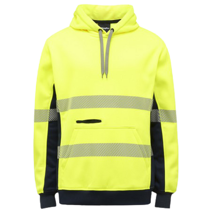 KingGee Mens Hi Vis Reflective Pull Over Hoodie Winter Fleece Work Safety K55054-KarWorkwear