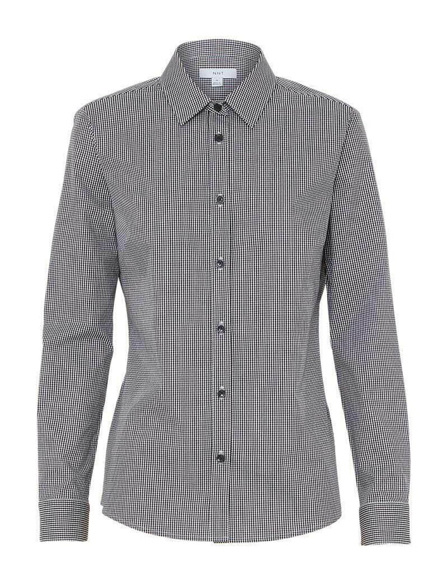 NNT Womens Avignon Gingham Business Shirts Long Sleeve Check Formal Shirt CATUKS-KarWorkwear