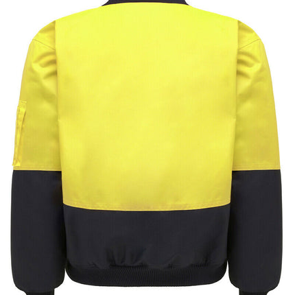 Hard Yakka Bomber Jacket Core Hi-Vis 2 Tone Work Quilted Waterproof Y06670-KarWorkwear
