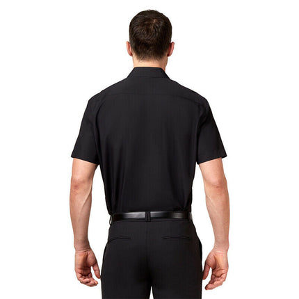 NNT Mens Business Shirt Poplin Short Sleeve Cotton Blend Formal Shirt CATJ8X-KarWorkwear