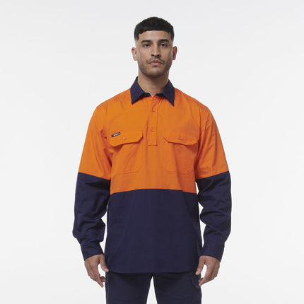 KingGee Mens Workcool Vented Closed Front Spliced Shirt K54011-KarWorkwear