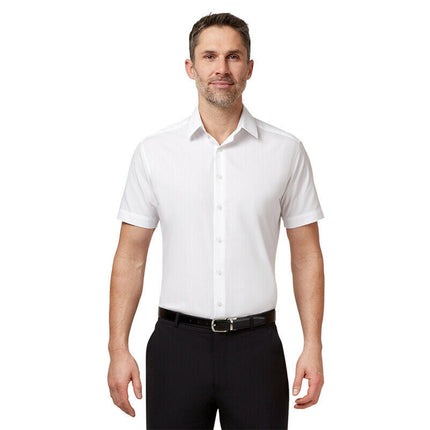 NNT Mens Business Shirt Poplin Short Sleeve Cotton Blend Formal Shirt CATJ8X-KarWorkwear