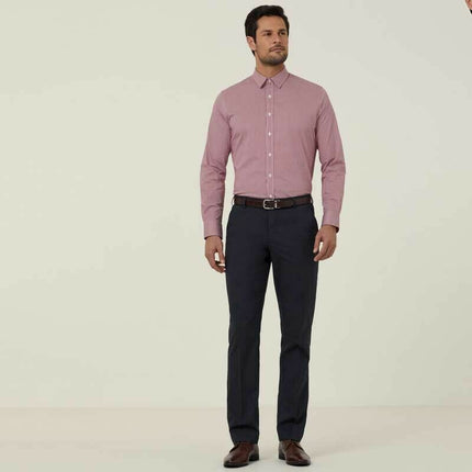 NNT Mens Avignon Gingham Checked Long Sleeve Shirt Casual Fit Business CATJDF-KarWorkwear
