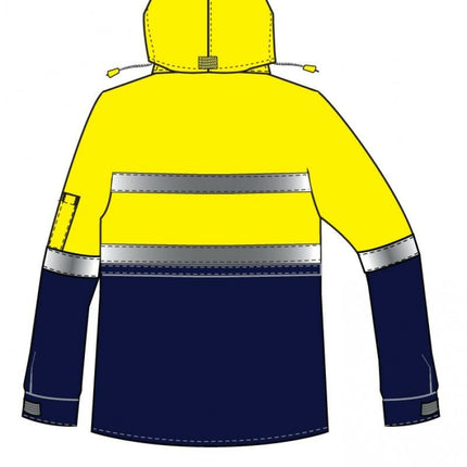 Mens Hard Yakka Foundations Hi-Vis Six 6 Way Jacket Reflective Tape Work Y06556-KarWorkwear
