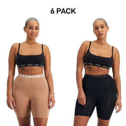 Bonds Womens Chafe Off Short Ultimate Thigh Saver Chafe Off Panel 6 Pack WR4P-KarWorkwear