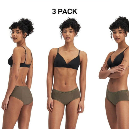 Bonds Womens Bloody Comfy Period Boyleg Heavy Worry Free Undies 3 Pack WTGMA-KarWorkwear