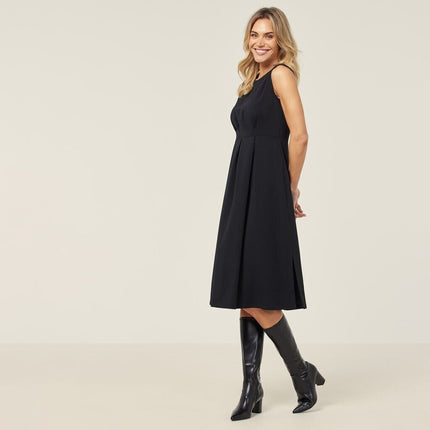 NNT Womens Crepe Stretch Elegant Midi Length Comfy Sleeveless Dress CAT69T-KarWorkwear