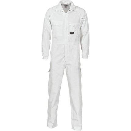 DNC Workwear Mens Cotton Drill Coverall Hi Vis Work Safety Sun Protection 3101-KarWorkwear