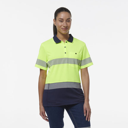 KingGee Womens Workcool Hyperfreeze Spliced Polo With Segmented Tape K44224-KarWorkwear