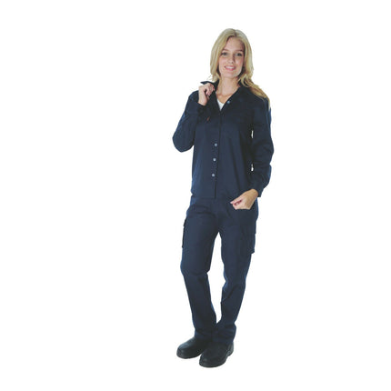 DNC Workwear Womens Ladies Cotton Drill Work Shirt Long Sleeve Casual Work 3232-KarWorkwear