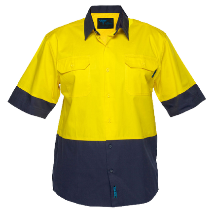 Portwest Hi-Vis Two Tone Lightweight Short Sleeve Shirt Reflecftive Safety MS802-KarWorkwear