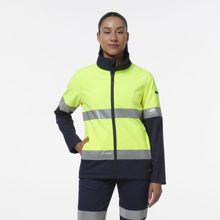 KingGee Womens Reflective Spliced Pocket Softshell Safety Work Jacket K45006-KarWorkwear