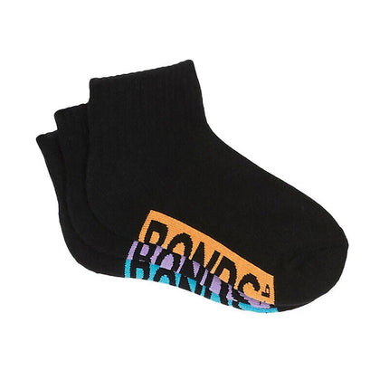 Bonds Kids Cushioned Quarter Crew Socks Comfy Stay Put Grip Soles 3 Pack RXVP3N-KarWorkwear