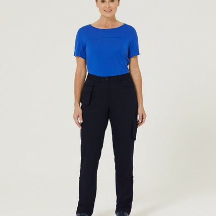 Womens NNT UNIFORMS P/V Gaberdine Flex Waist Cargo Navy Work Pants CAT3TY-KarWorkwear