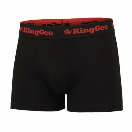 Mens KingGee Cotton Trunk 3 Pack Black King Gee Jocks Underwear Trunks K09023-KarWorkwear
