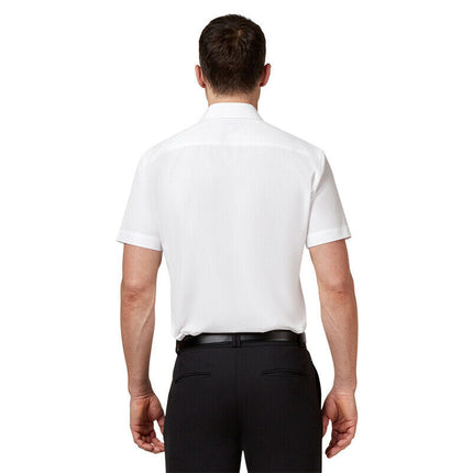 NNT Mens Business Shirt Poplin Short Sleeve Cotton Blend Formal Shirt CATJ8X-KarWorkwear