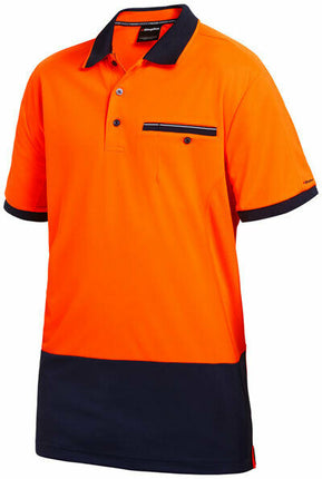 KingGee Men Workcool Hi-Vis Polo Short Sleeve Hyperfreeze Shirt Top Work K54845-KarWorkwear
