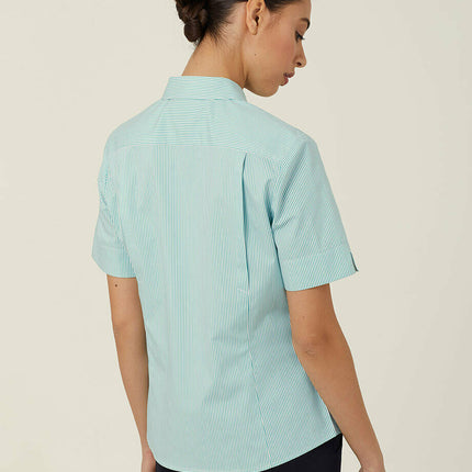 NNT Womens Avignon Stripe Short Sleeve Slim Casual Shirt Regular Business CATUK5-KarWorkwear