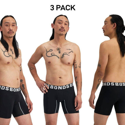 Bonds Mens Chafe Off Trunk Inner Thigh Panel Comfort & Friction Free 3 Pack MWB6-KarWorkwear