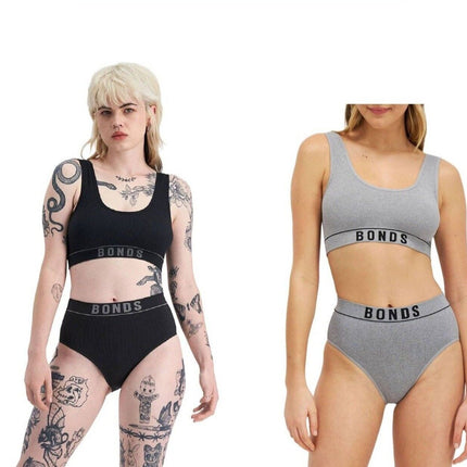 Bonds Womens Retro Rib Seamless Hi Hi Bikini High Waist & Super High Leg WU8FT-KarWorkwear