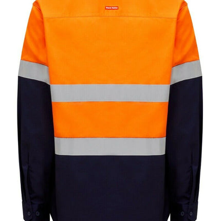 Hard Yakka Mens Core Hi-Vis Job Site Safety Tough Cotton Work Shirt Taped Y04615-KarWorkwear
