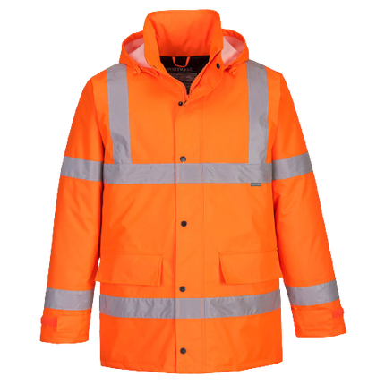 Portwest Hi-Vis Traffic Jacket 2 Tone Reflective Tape Work Safety S460-KarWorkwear
