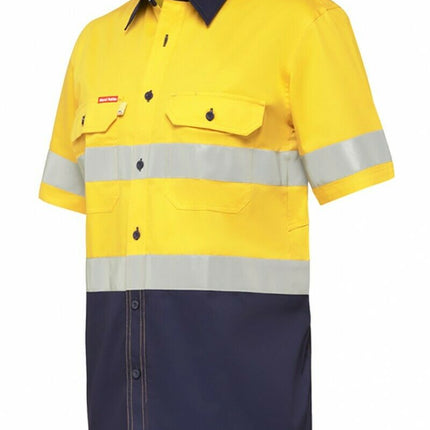 Hard Yakka Short Sleeve Work Shirt Hi-Vis Tape KoolGear Summer Vent Y07735-KarWorkwear