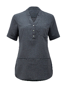 NNT Womens Silvi Spot Print S/S Tunic  V Neck Short Sleeve Blouse CAT9XP-KarWorkwear