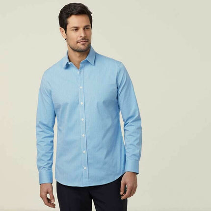 NNT Mens Avignon Gingham Checked Long Sleeve Shirt Casual Fit Business CATJDF-KarWorkwear