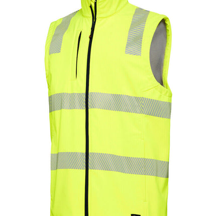 KingGee Mens Reflective Soft Shell Vest Durable Ripstop Fleece Waterproof K55025-KarWorkwear
