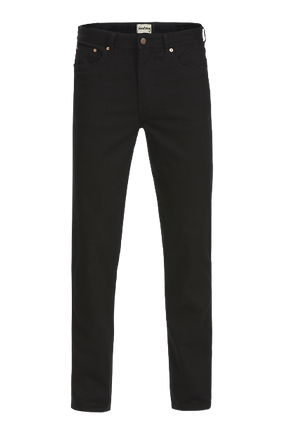 Hard Yakka Mens Mustang Stretch Jeans Denim Tough Brass Zip Classic Fit Y43246-KarWorkwear