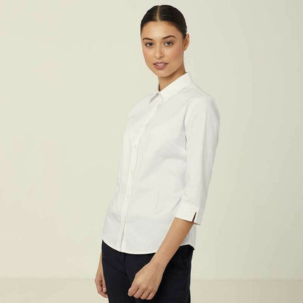 NNT Womens Avignon Formal Stripe 3/4 Sleeve Business Shirts Regular Fit CATUKY-KarWorkwear