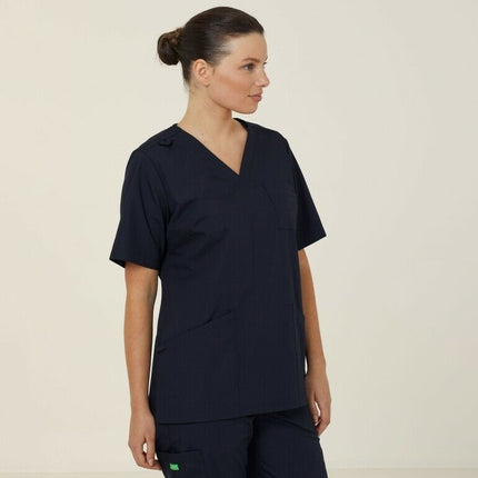 NNT Uniforms Womens Mayo Scrub Top Durable Nurse Poly Cotton Chest Pocket CATUMN-KarWorkwear