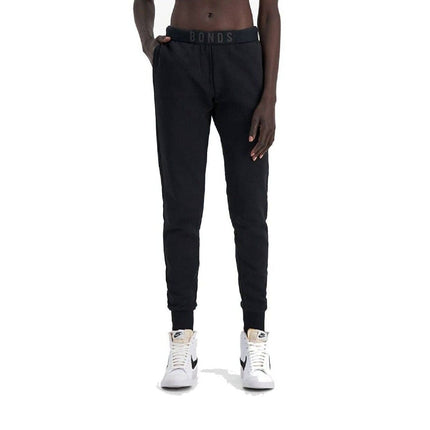 Bonds Womens Originals Skinny Trackie Pants Cosy Hi Waist Slimline Pockets CTBKI-KarWorkwear