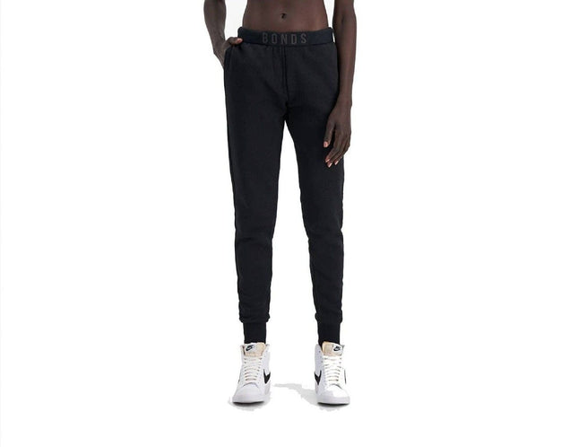 Bonds Womens Originals Skinny Trackie Pants Cosy Hi Waist Slimline Pockets CTBKI-KarWorkwear