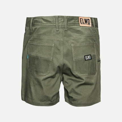 Mens Elwood Work Basic Shorts Stretch Twill Reinforced Pockets Tradie EWD202-KarWorkwear