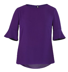 NNT Womens Discontinued Double Georgette Soft Fluted Top CAT9RE-KarWorkwear