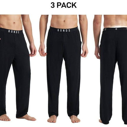 Bonds Mens Sleep Viscose Bamboo Pant Comfy Fit Side Seam Pockets 3 Pack MW9L-KarWorkwear