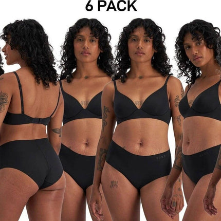 Bonds Womens Invisible Freecuts Full Brief Light Sleek Full Coverage 6 Pack WRCT-KarWorkwear