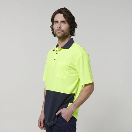 Hard Yakka Mens Safety Work Short Sleeve HI VIS Polo Y19616-KarWorkwear