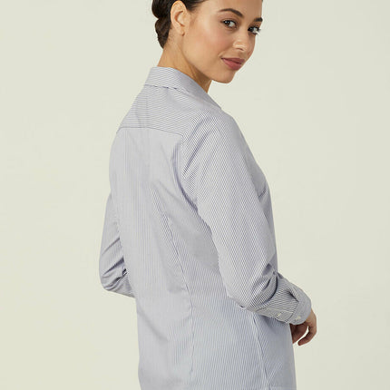 NNT Womens Avignon Stripe Long Sleeve Formal Shirt Comfy Business Shirts CATUKT-KarWorkwear