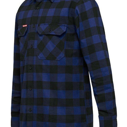 Hard Yakka Check Flannel Long Sleeve Shirt Button Work Hard Fashion Y07295-KarWorkwear