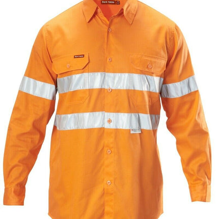 Hard Yakka Foundations Long Sleeve Taped Cotton Drill Work Shirt Y07227-KarWorkwear