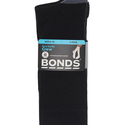 Bonds Mens Bamboo Crew Socks Fine Seams Comfy Toes & Ankle Support 3 Pack SZFQ5W-KarWorkwear