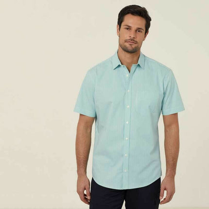 NNT Mens Avignon Stripe Short Sleeve Shirt Casual Regular Fit Business CATJDK-KarWorkwear